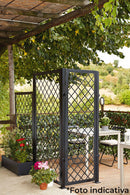 Set 2 Tralicci Fissi con Cornice per Giardino Verdemax 180x90 cm in Metallo Antracite