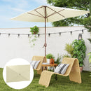 Telo di Ricambio per Ombrellone Rettangolare 3x2 m a 6 Stecche Poliestere Anti UV 50+ Beige   