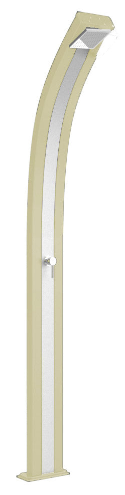 Doccia Solare da Esterno Giardino 30L Miscelatore Arkema Spring Fascia Inox Champagne Bronze sconto