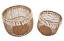 Set 2 Cestoni Fuji Ø 47x39,5-34x36,5 cm in Rattan
