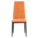Set 4 Sedie 42x52x98 cm in Tessuto Milano Arancioni