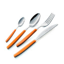 Servizio Set di Posate 24 pezzi in Acciaio Inox Eme Cromo Arancio 1235