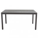 Tavolo Milo 150x90x74 h cm in Alluminio Taupe