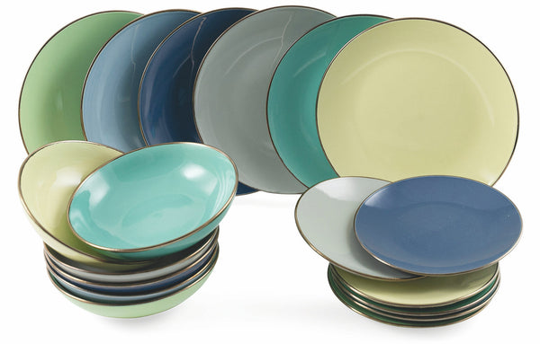 Servizio Piatti 18 Pezzi in Gres Villa d'Este Home Tivoli Royal Light acquista