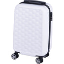 Trolley Cabina Rigido Bagaglio a Mano 33,5x22x55 cm con Maniglia Telescopica Bianco      