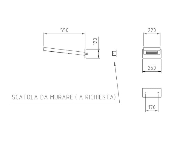 Braccio Doccia Bagno Soffione Incassato in Acciaio Ama Luxury Ninfe prezzo