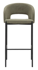 Set 2 Sgabelli Bar Helsinki 50x99x52 cm in Tessuto Verde/Nero