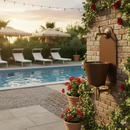 Fontana a Parete da Giardino con Rubinetto Belfer 42/PR Ruggine