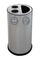 Pattumiera a Bidone per Raccolta Differenziata Ø35x72 cm 2 Scomparti Tubolari e 1 Scomparto da 35 L in Acciaio Inox Satinato