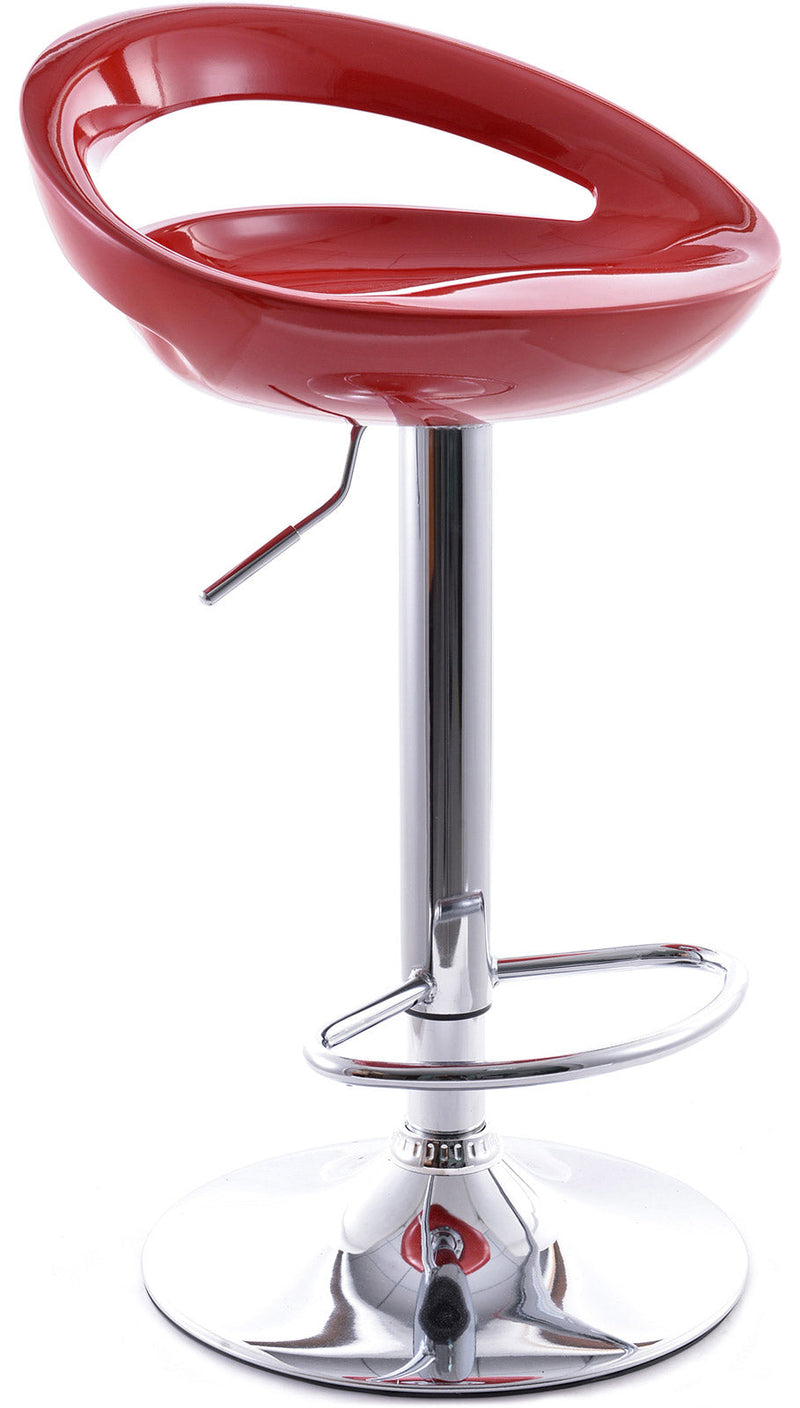 Sgabello con Alzata a Gas e Seduta Girevole in Abs Vandi Rosso