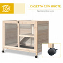 Conigliera Gabbia per Conigli 91,5x53,3x73 cm 2 Piani in Legno