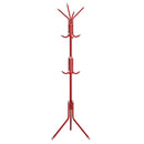 Attaccapanni da Terra Salvaspazio 12 Ganci Stand Appendiabiti a Piantana Rosso