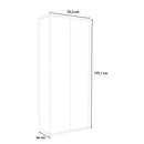 Armadio Portascope 2 Ante 6 Ripiani 72,3x36x177,1 cm in Truciolare Nobilitato Olmo