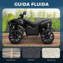 Quad Elettrico per Bambini ATV con Batteria Ricaricabile 6V Fari LED e Musica Nero      