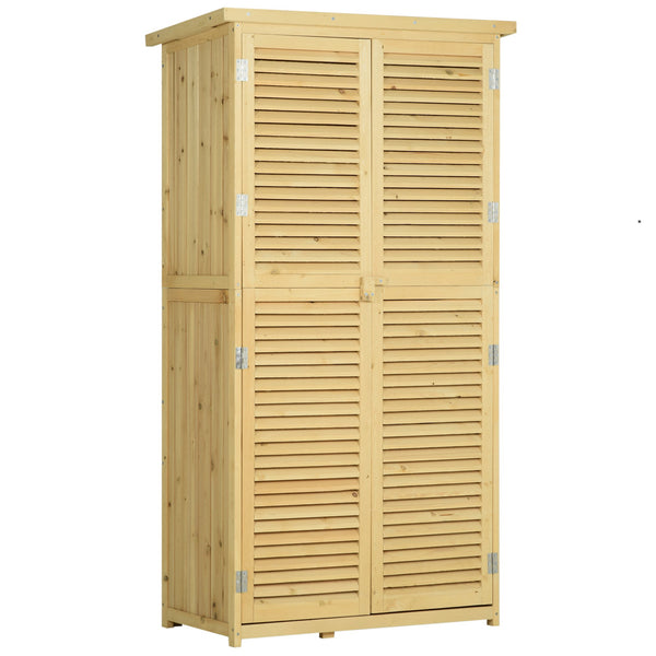 acquista Armadio Mobile Portaoggetti da Giardino 87x46,5x160 cm in Legno