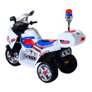 Moto Elettrica Polizia per Bambini 6V con Sirena Police Bianca 