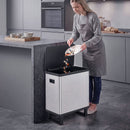 Pattumiera Automatica con Sensore 54 L 57,7x34,6x66,8 cm a 3 Scomparti con Secchi Interni Rimovibili in Acciaio Inox Argento      