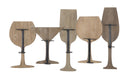 Porta Bottiglie da Muro Glass 71x12,5x41,5 cm in Ferro e MDF Marrone e Nero