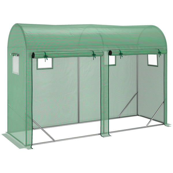 Serra a Tunnel da Giardino 300x100x200 cm in Acciaio e PE Verde online