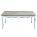 Tavolino Cuore 110x48x59 h cm in Legno di paulownia Bianco