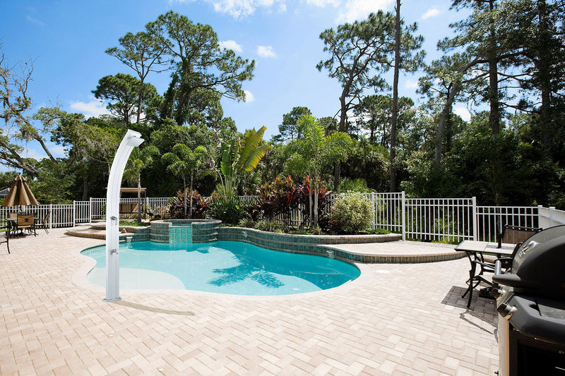 Doccia Solare da Giardino 30L Miscelatore e Lavapiedi Viola