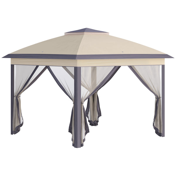 sconto Gazebo da Giardino 330x330x288 cm con Zanzariera Beige