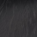 Tavolo Allungabile Piano Rotante 140-180x90x77 cm in Ceramica Effetto Marmo Nero