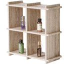 Libreria Scaffale a Parete 4 ripiani Bacheca in Legno Rovere Multiuso 