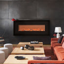 Camino Elettrico da Parete Effetto Fiamma 1500W Nora Nero