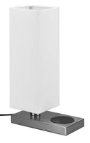 Lampada da Tavolo da Interno a LED in Metallo Nichel Satinato 