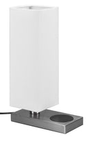 Lampada da Tavolo da Interno a LED in Metallo Nichel Satinato 