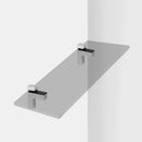 Supporto Squad 2 per Mensola in Legno o Vetro Verniciato Alluminio Tecnoplastica e Zama Emuca