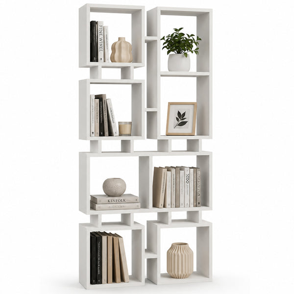 prezzo Libreria Moderna 79x24x166,5 cm Scaffalatura 4 Ripiani Bianco