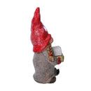 Gnomo resina con regali e led rosso cm 20x18,5xh43,5