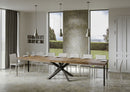 Tavolo Allungabile 130-390x90x77 cm Volantis Premium Noce Telaio Antracite 