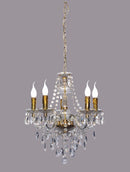 Lampadario da Interno  E14 in Metallo Ottone Lucido