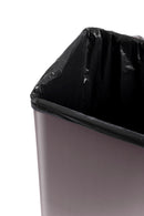 Pattumiera Alta 54L Interno Esterno Keter Verto Recycle 43,5x26,5x68,7 cm con Bordo Copri Sacco in Plastica Rosa Perla      