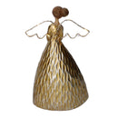 Angelo resina oro con ali led cm 12,5x7xh20,5