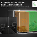 Pattumiera a 2 Sezioni da 15L 41,7x36,6x43,2 cm a Pedale con Chiusura Silenziosa in Acciaio Inox Argento  