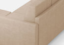 Divano 2 Posti con Pouf 158x145x85 cm Karay in Tessuto Beige