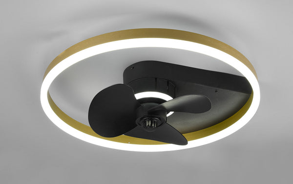 prezzo Plafoniera con Ventilatore da Interno a LED SMD Ø50 cm Metallo Nero Opaco