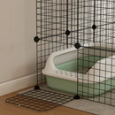 Gabbia per Gatti Grande a 4 Livelli 105x70x140 cm con Struttura Personalizzabile Rampe e Amaca per 1-3 Gatti in Acciaio e PP Nero      
