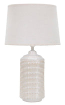Lampada da Tavolo Point  28x47x28 cm in Ceramica Crema