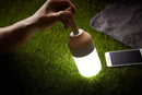 Altoparlante Bluetooth con Lampada LED 7,6x7,6x1,5 cm in Plastica Bianco Panna