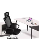 Set 2 Sedie Poltrona Opertative da Ufficio in Nylon Nera