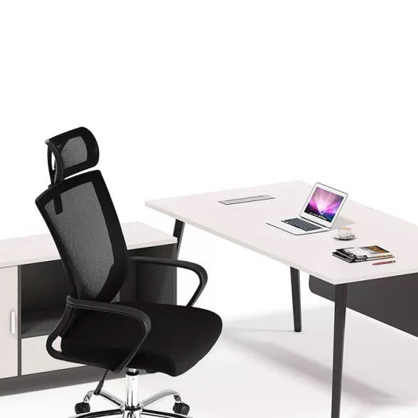 Set 2 Sedie Poltrona Opertative da Ufficio in Nylon Nera