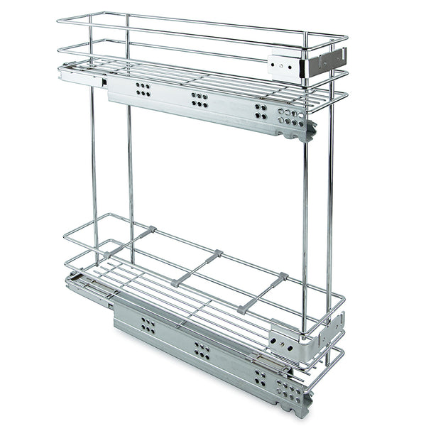 prezzo Portabottiglie Estraibile per Mobile da Cucina 20 cm Chiusura Soft in Acciaio Cromato Emuca