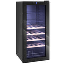 Cantinetta Frigorifero per Vino da 92L con Ripiani Regolabili per 20 Bottiglie e 50 Lattine 43x45x94 cm Nero      