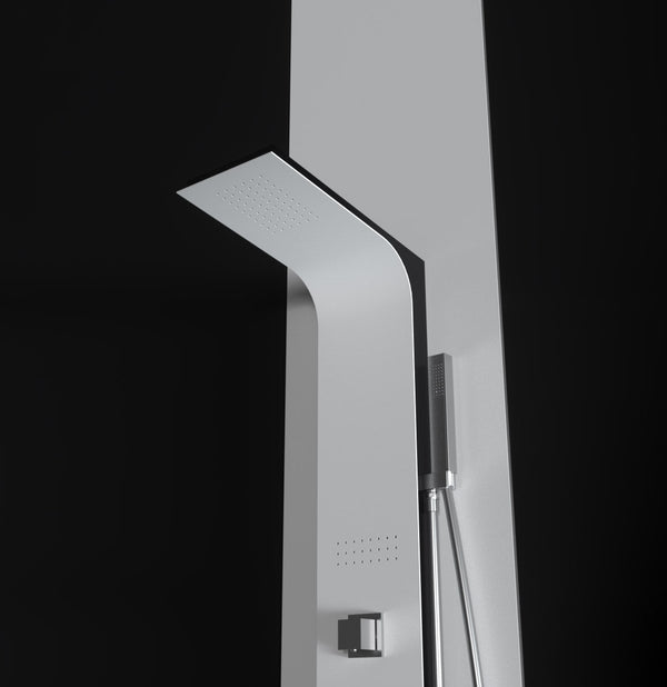 Colonna Doccia Idromassaggio in Alluminio Relax Plus Bianco e Nero Opaco sconto