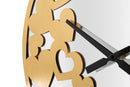 Orologio Oro Heart Ø55x4 cm in Ferro Specchio e MDF Oro